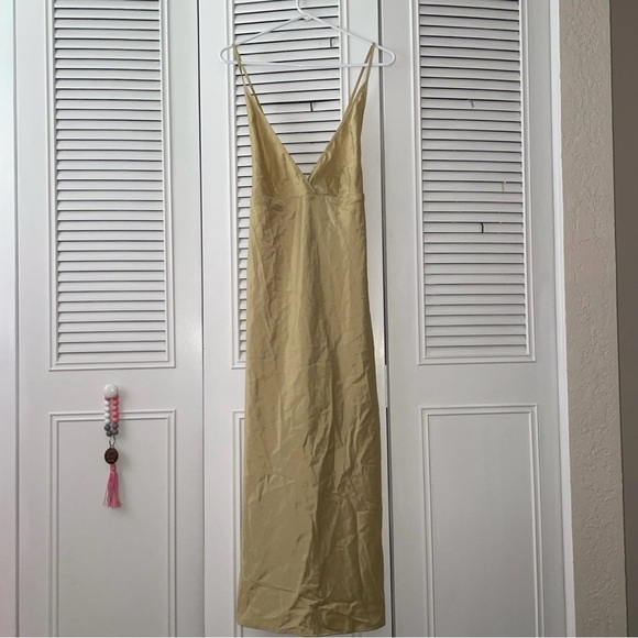 Vintage Victoria’s Secret silky golden Long maxi slip Negligee y2k Nightgown L - Picture 4 of 11